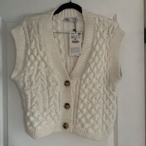 Zara knit sweater vest NEW